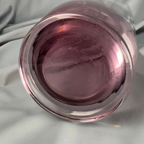 Hand Blown Purple Glass Vase Tumbler | Modern Minimalist | 6.5x3 - Picture 3 of 4